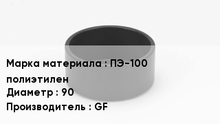 Заглушка полиэтиленовая ПЭ-100 полиэтилен D=90 GF